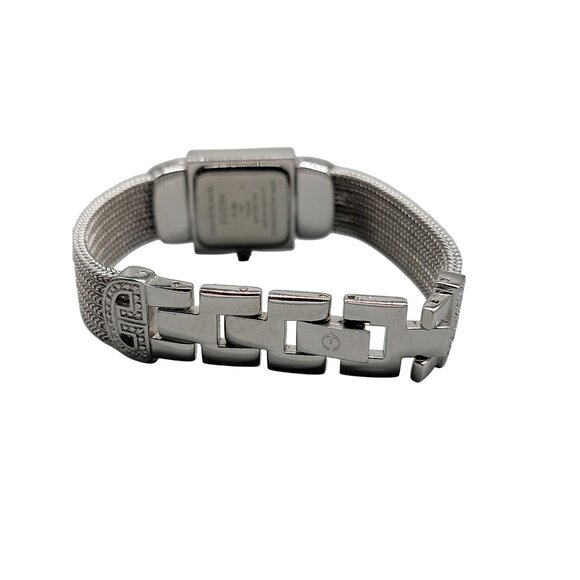 Elgin Ladies Heirloom Quartz Watch Silver Mesh Band Crystal 18mm Rhinestone Dial - Picture 8 of 16